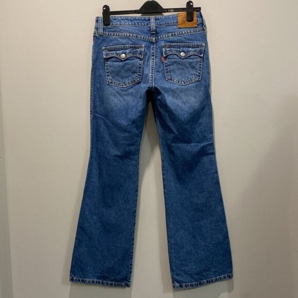 Levi's Noughties Bootcut Jeans Women’s Size 29 Stretch Dark Blue - Picture 9 of 13